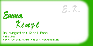 emma kinzl business card